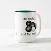 Der Rasen verschlingt den Kessel und das schöne, Zweifarbige Tasse (VorderseiteRechts)