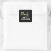 Der Rasenflüsterer Quadratischer Aufkleber (Tasche)