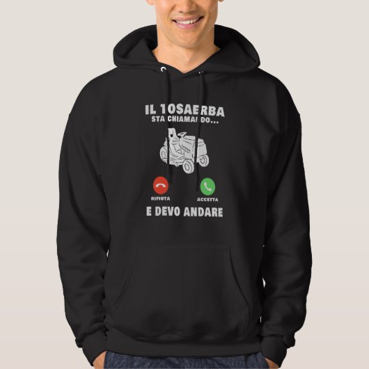 Der Rasenmäher nennt Gärtner Hoodie (Vorderseite)