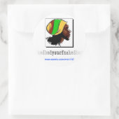Der Rasta-Aufkleber von BSN Bodysurfing Apparel Runder Aufkleber (Tasche)