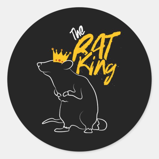 Der Rat King T Runder Aufkleber (Vorderseite)