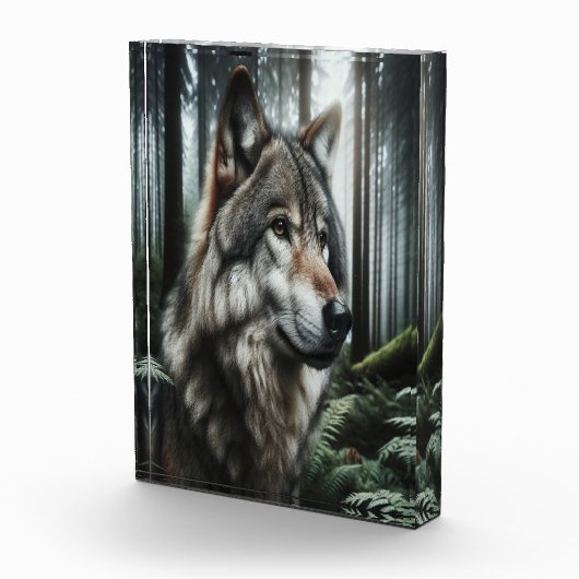 Der rätselhafte Wolf des Waldes | Fotoblock (Rechts)