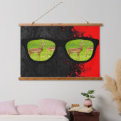 Der räuberische Tiger der Gazelle Wandteppich Mit Holzrahmen (Schlafzimmer)