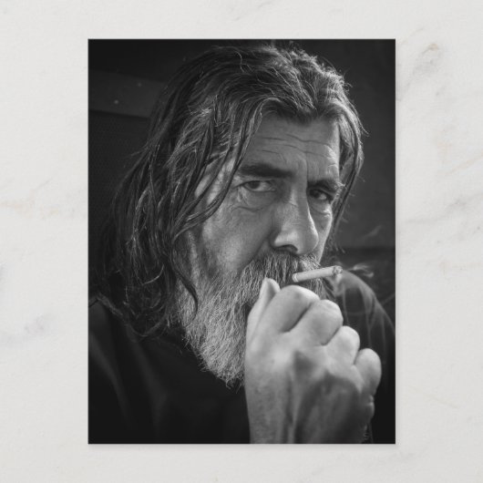 DER RAUCHENDE MANN POSTKARTE (Vorderseite)