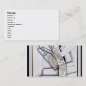 Der Raucher, 1912 (Holzkohle u. Rotkreide auf Visitenkarte (Vorne/Hinten)