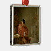 Der Raucher Silbernes Ornament (Rechts)
