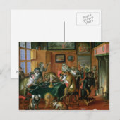 Der Rauchsaal mit Affen Postkarte (Vorne/Hinten)