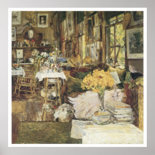 Der Raum der Blumen, Childe 1894 Hassam Poster