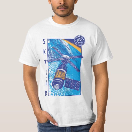 Der Raum-Hipster-Skylab-T - Shirt der Männer (Vorderseite)