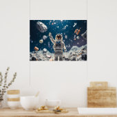 Der Raum Mann Im Weltraum Wand Poster (Küche)