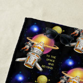 Der Raum und darüber hinaus Strandtuch (Beispiel)