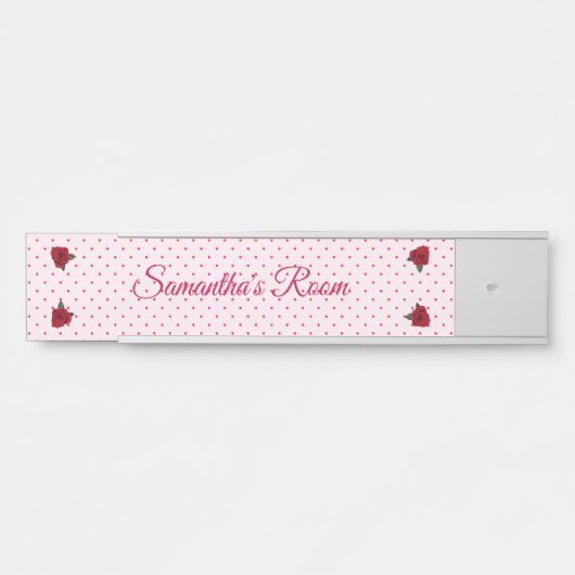 Der Raum-Zeichen-Rosa des Jugendlichen punktiert Türschild (Vorderseite )