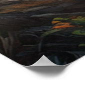 Der rauschende Strom im blühenden Herbstwald Poster (Ecke)