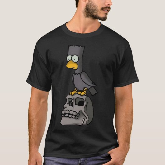 Der Raven Bart retro T-Shirt (Vorderseite)