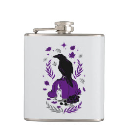 Der Raven des Herbstes - gotische Ernteflasche Flachmann