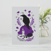 Der Raven des Herbstes - gotisches Halloween Soiré Einladung (Stehend Vorderseite)