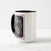 Der Raven Tarot Card Celestial Moon Pink Black Tasse (Vorderseite Links)