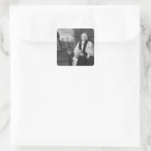 Der rechte Rückzug George Berkeley Quadratischer Aufkleber (Tasche)