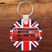 Der Red Double-Decker London-Bus Schlüsselanhänger (Vorderseite)