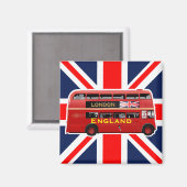 Der Red London Double Decker Bus Magnet (Vorderseite/Rückseite)