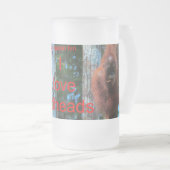 Der Redhead der Natur: der rote Affe Mattglas Bierglas (VorderseiteRechts)