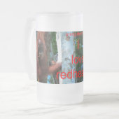 Der Redhead der Natur: der rote Affe Mattglas Bierglas (Vorderseite Links)