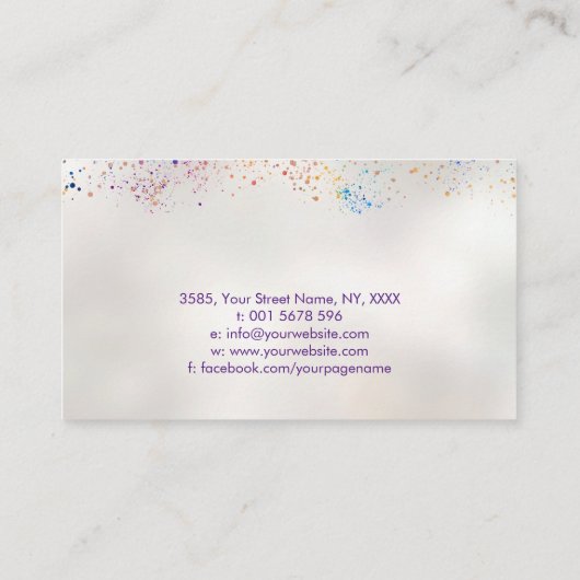 Der Reflektionsbaum des Lebens - Farbenreich Visitenkarte (Rückseite)