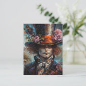 Der Regal-Mann in einem Top-Hat Postkarte (Stehend Vorderseite)