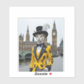 Der Regal Sphynx in seinem verblüffenden Anzug im Aufkleber (Blatt)