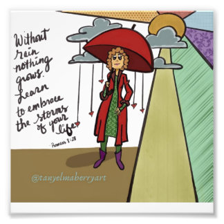 Der Regen verkraften Fotodruck