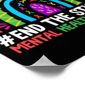 Der Regenbogen beendet das Stigma Mental Health Ma Poster (Ecke)