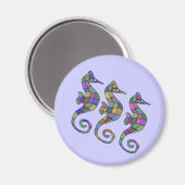 Der Regenbogen des Seepferds Magnet (Vorderseite/Rückseite)