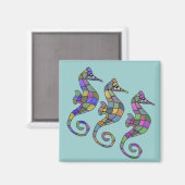 Der Regenbogen des Seepferds Magnet (Vorderseite/Rückseite)