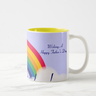 Der Regenbogen des Vaters! - Fertigen Sie Zweifarbige Tasse