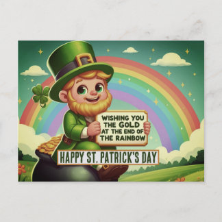 der Regenbogen dieses St. Paddy's Day Postkarte