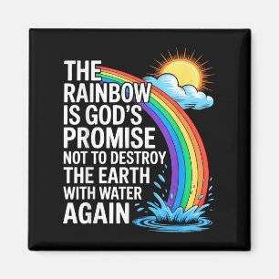 Der Regenbogen ist Gottes Versprechen Christlichen Magnet