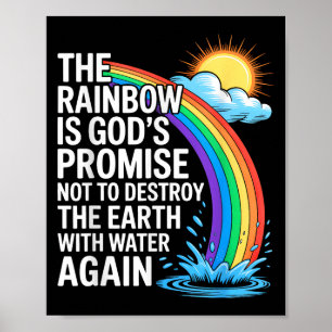 Der Regenbogen ist Gottes Versprechen Christlichen Poster