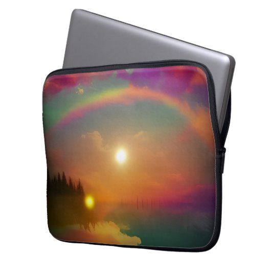 Der Regenbogen Laptopschutzhülle (Vorderseite Links)