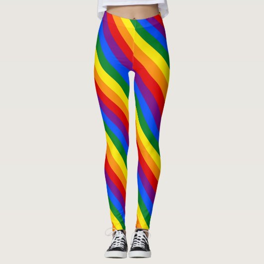 Der Regenbogen-Leggings der Frauen Leggings (Vorderseite)