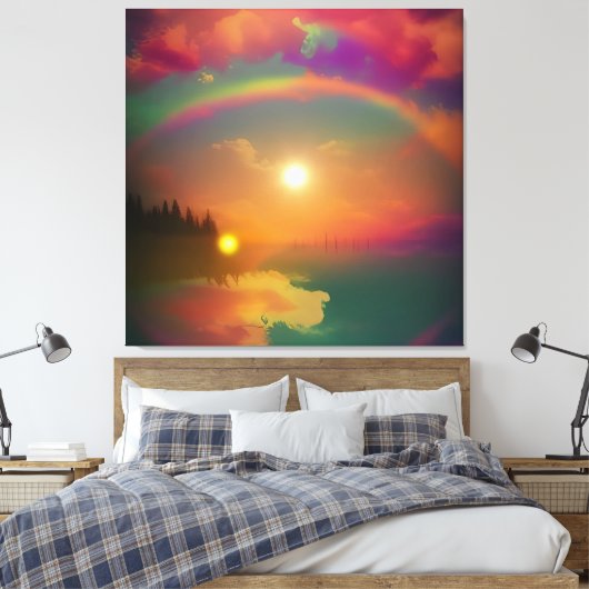 Der Regenbogen Leinwanddruck (Insitu (Schlafzimmer))