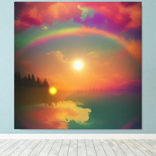 Der Regenbogen Leinwanddruck (Insitu (Holzboden))