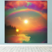 Der Regenbogen Leinwanddruck (Insitu (Holzboden))