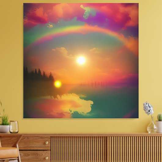 Der Regenbogen Leinwanddruck (Insitu (Wohnzimmer))