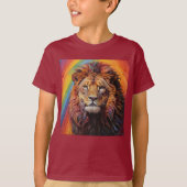 der Regenbogen-Löwe T-Shirt (Vorderseite)