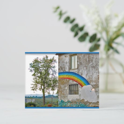 Der Regenbogen Postkarte (Stehend Vorderseite)