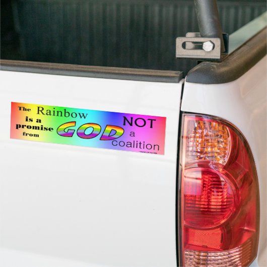 Der Regenbogen-Versprechen des Gottes Autoaufkleber (Auf Lkw)