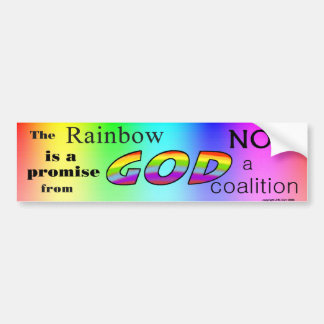 Der Regenbogen-Versprechen des Gottes Autoaufkleber