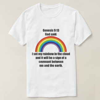 Der Regenbogen-Vertrag des Gottes T-Shirt