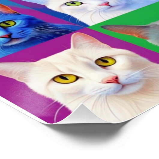 der Regenbogen von Katzen Poster (Ecke)
