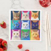 der Regenbogen von Katzen Serviette (Beispiel)